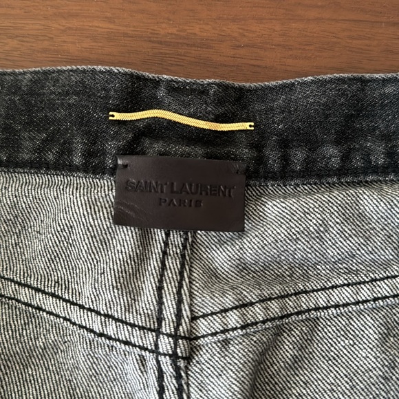 SAINT LAURENT Slim Fit Jean In Black - Dirty Medium Black - Picture 10 of 14